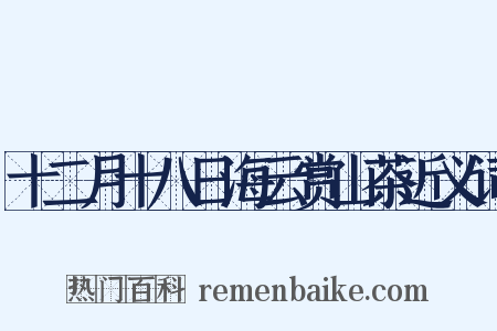 十二月十八日海云赏山茶近义词是什么意思的图片